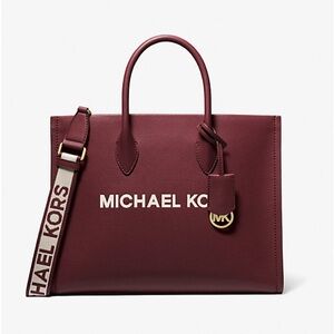 Michael Kors Wine Tote with Gold Details